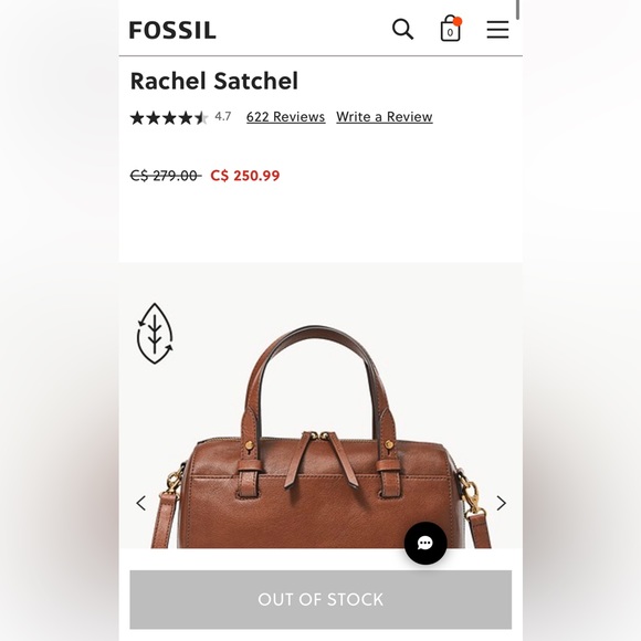 FOSSIL Rachel Satchel Crossbody Bag - Picture 9 of 10